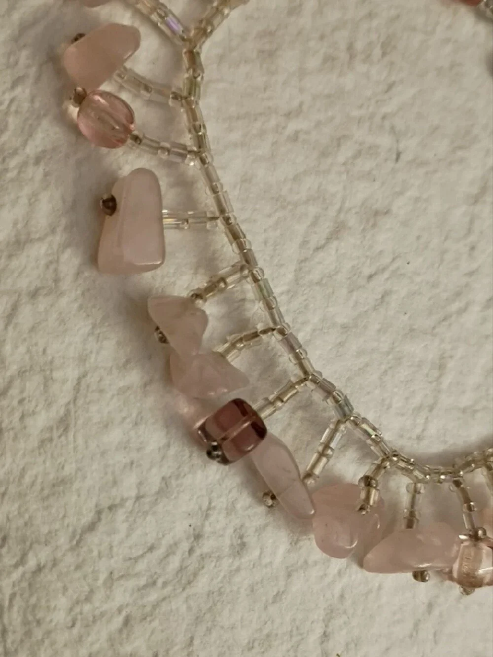 Delicate Rose Quartz Beaded Bracelet - Women Jewelry